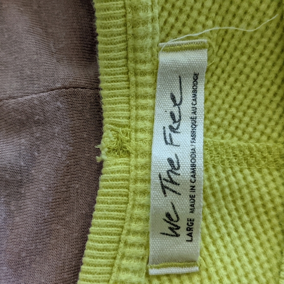 We the free oversized waffle top - Picture 5 of 5